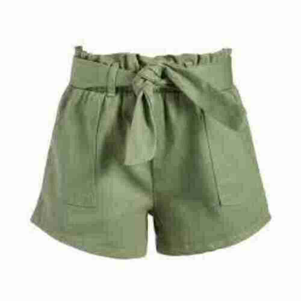 Grayson Threads Kids, The Label Tie-Belt Cotton Twill Shorts
